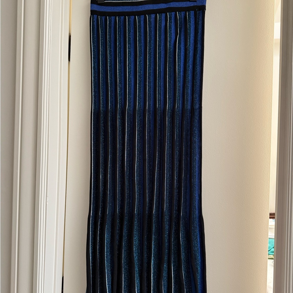 Striped Blue and Green Skirt